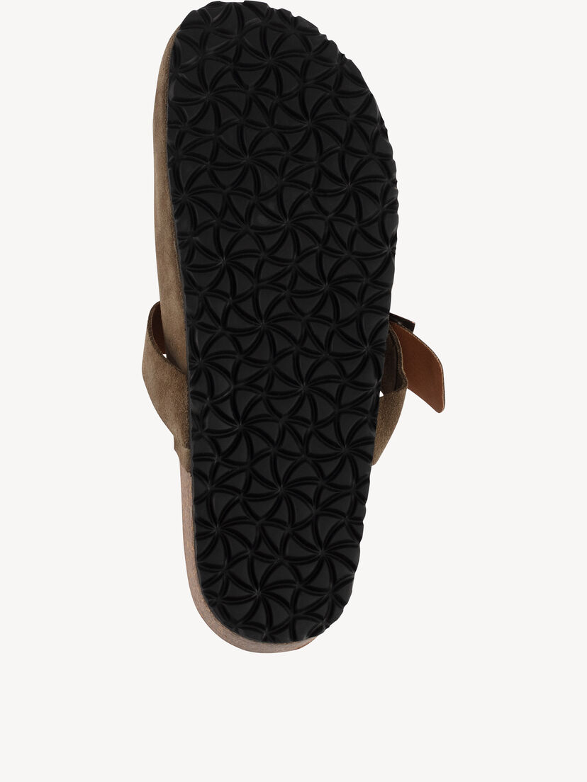 Leren Slipper - groen, OLIVE, hi-res