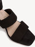 Leather Heeled sandal - black, BLACK SUEDE, hi-res