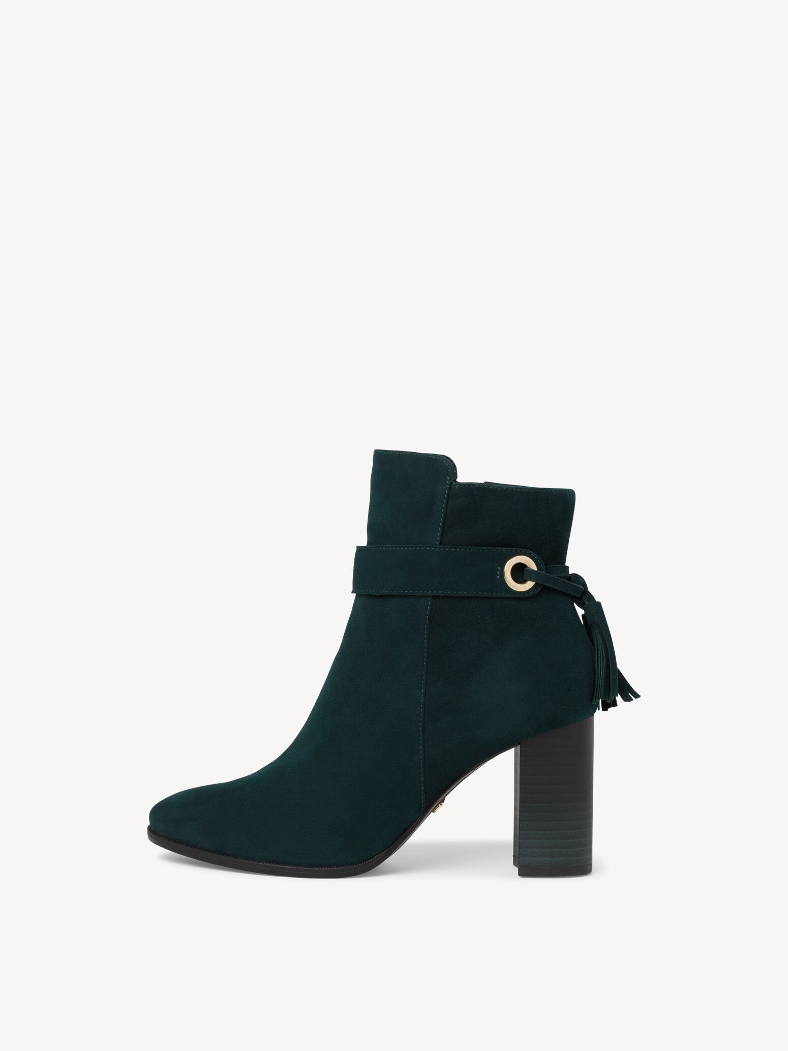 green leather booties