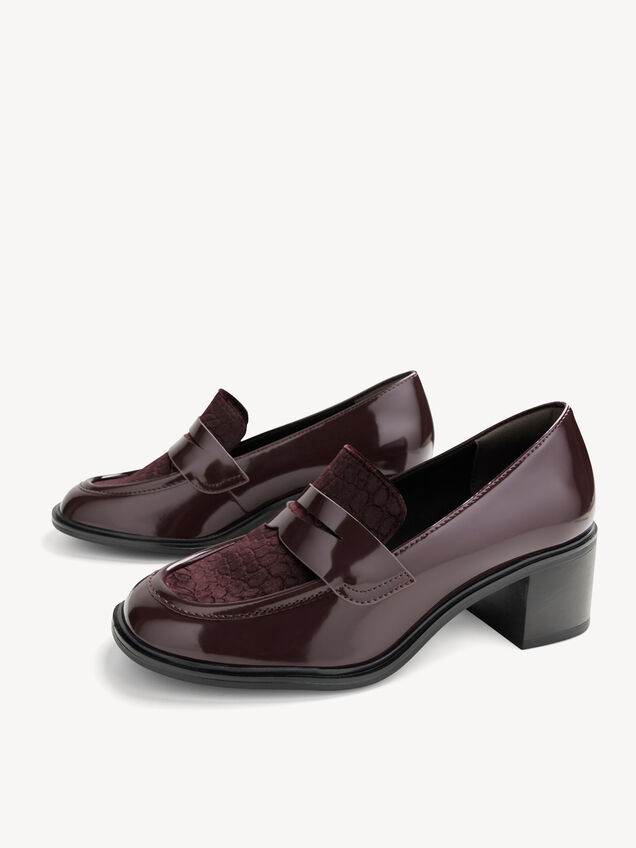 Mocassin Femme Tamaris 1-24464-45 – Cuir Verni, Semelle Plateforme 6 Cm – Confort Touchit, Antidérapant