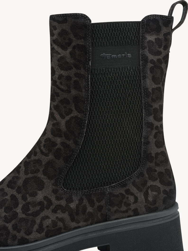 Leder Chelsea Boot - grau, GREY LEOPARD, hi-res