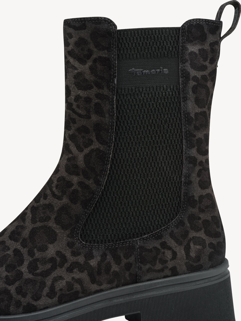 Leren Chelseaboot - grijs, GREY LEOPARD, hi-res