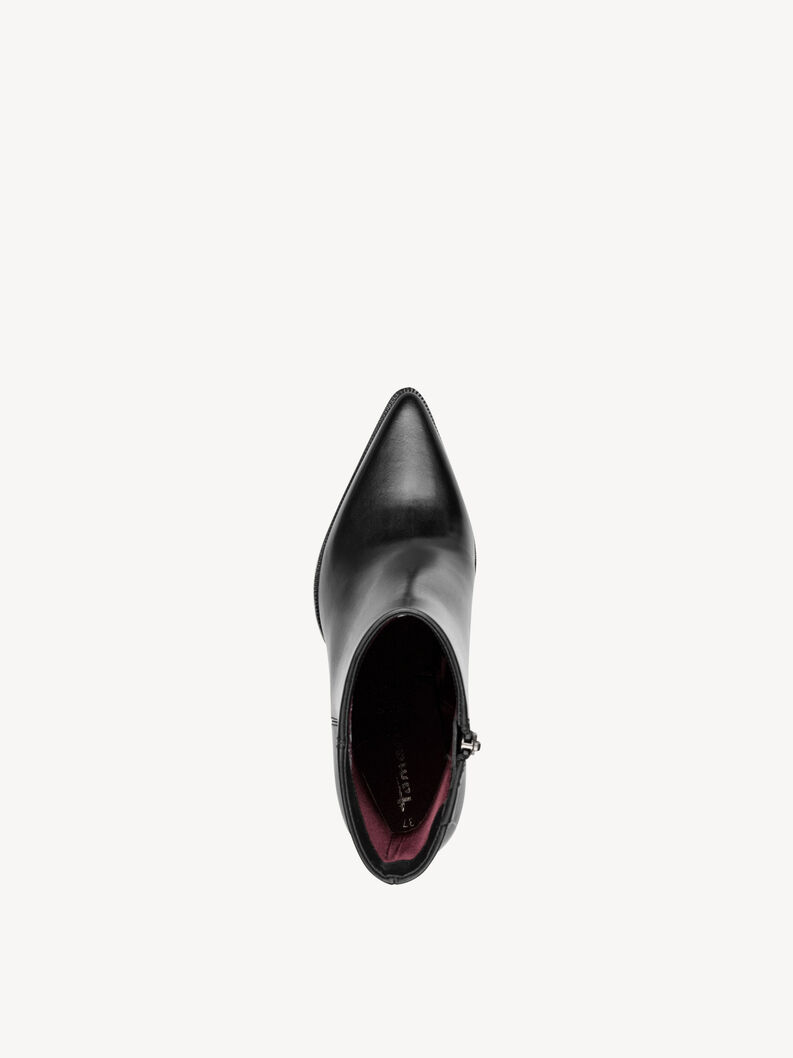 Bottine en cuir - noir, BLACK, hi-res