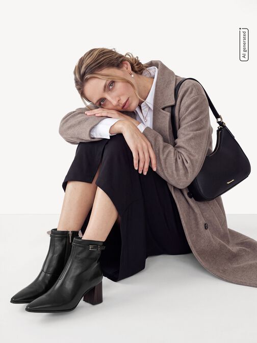 Bottine, BLACK LEATHER, hi-res