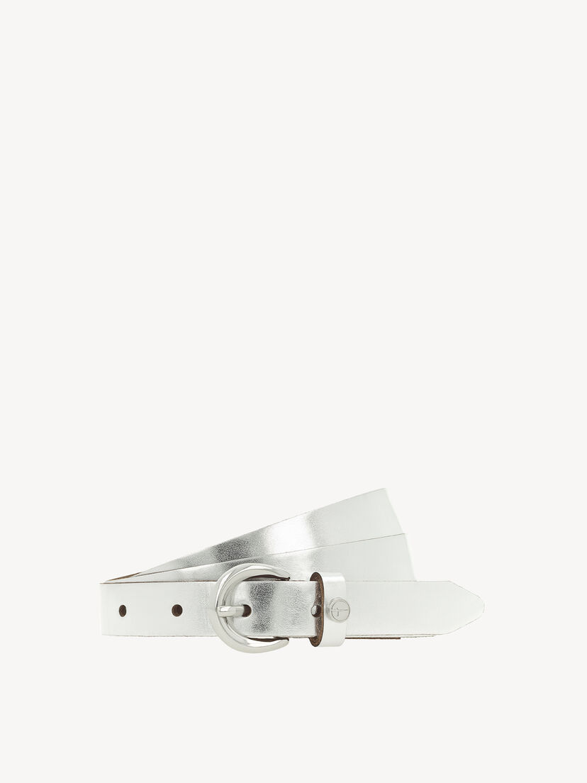 Leren Riem - zilver, Silber, hi-res