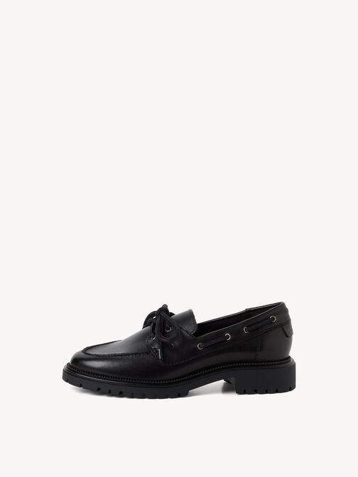 Moccassin, BLACK LEATHER, hi-res