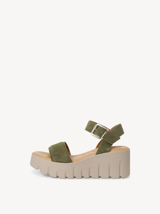 Sandaaltje, OLIVE SUEDE, hi-res