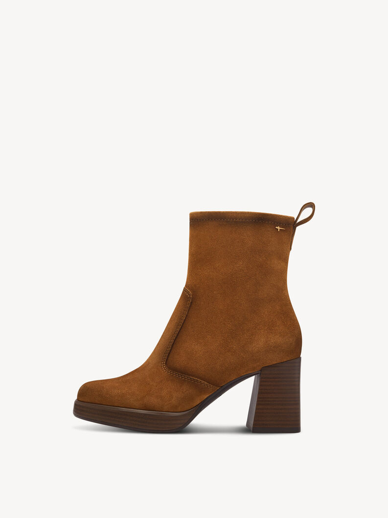 Leather Bootie - brown, COGNAC, hi-res