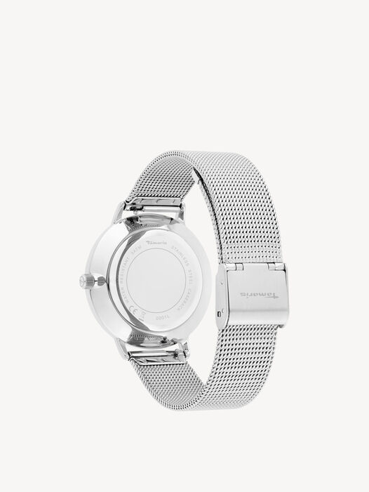 Horloge, silber mesh, hi-res
