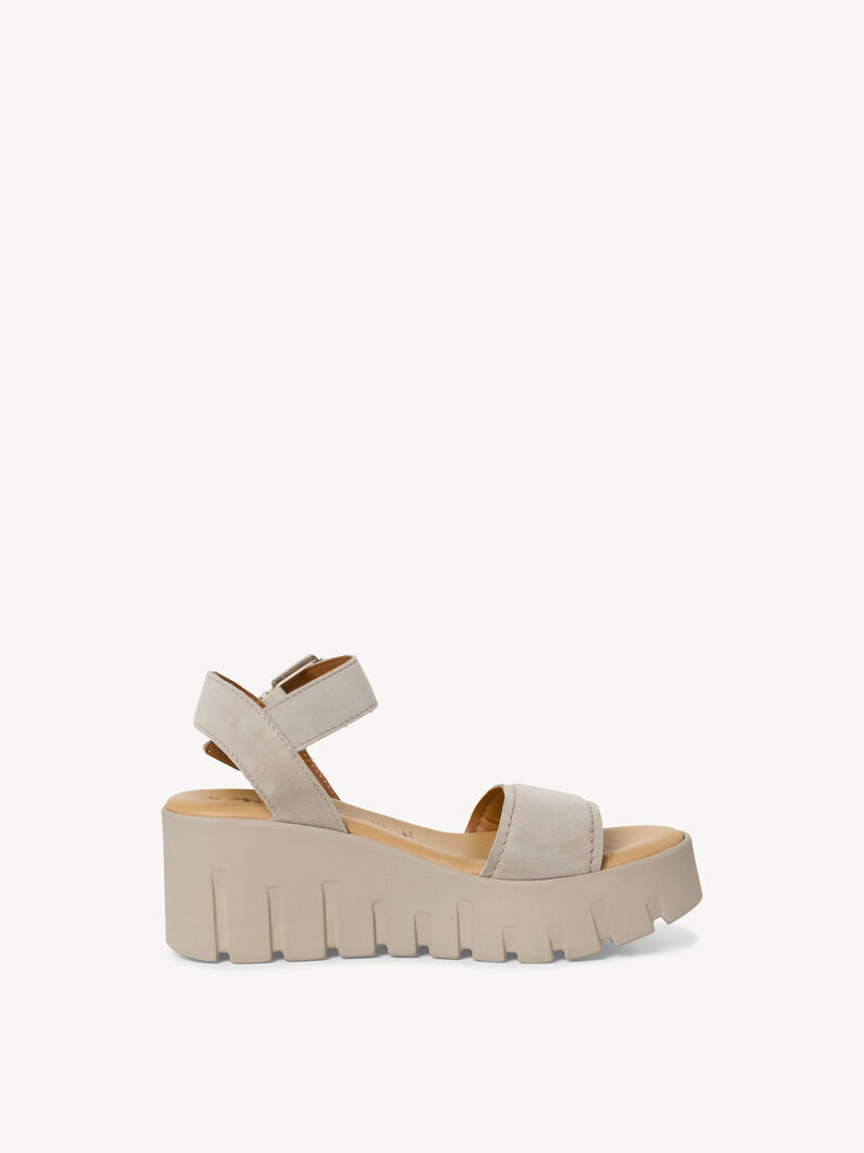 Ledersandalette - braun, TAUPE SUEDE, hi-res