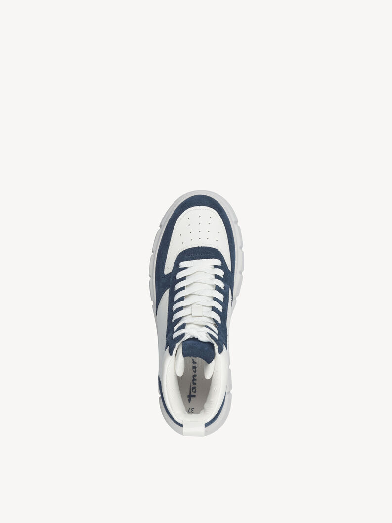 Sneaker - bianco, WHITE/BLUE, hi-res