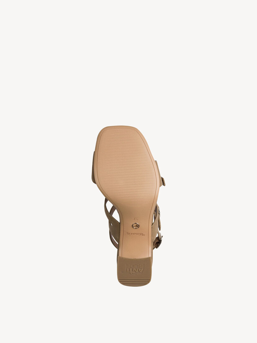 Leren Sandaaltje - beige, BEIGE SUEDE, hi-res