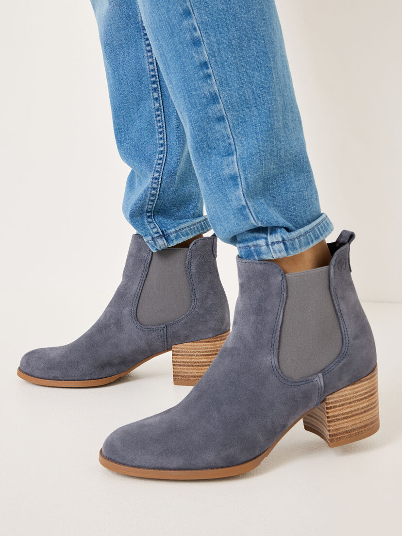 Leren Chelseaboot - blauw, DENIM, hi-res