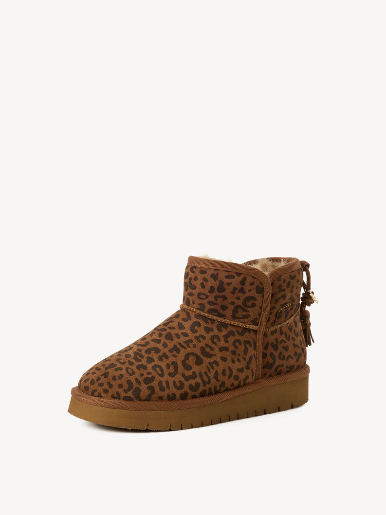 Lederstiefelette - braun Warmfutter, LEOPARD, hi-res