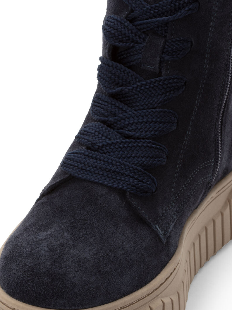 Bottine en cuir - bleu, NAVY, hi-res