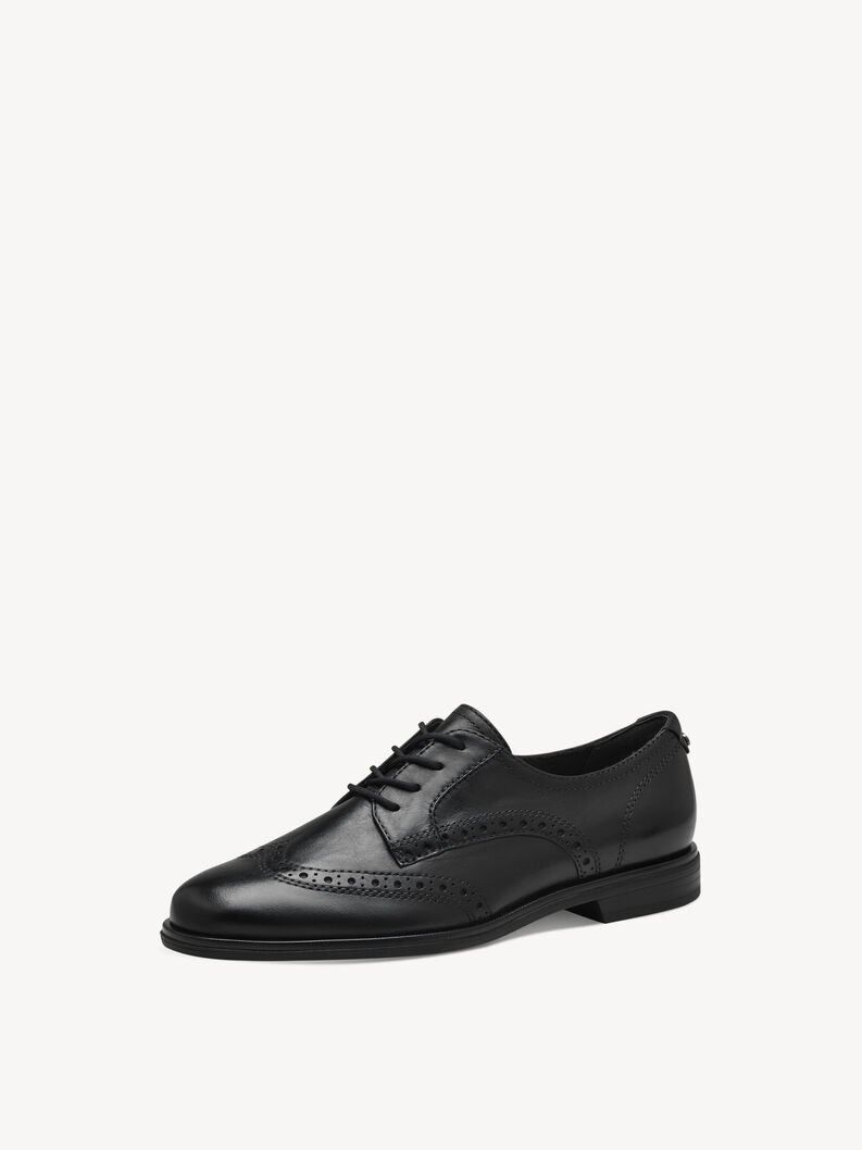 Leather Low shoes - black, BLACK LEATHER, hi-res