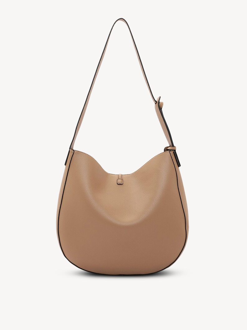 Braune Ledertasche ohne Verschluss mit glattem, einfachem Design