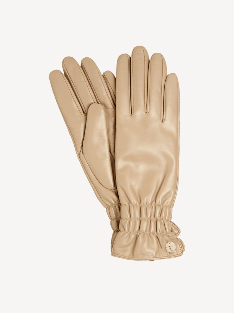 Leather gloves - brown, Goat, hi-res