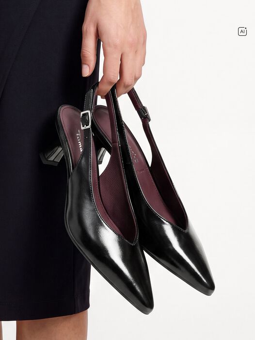 Slingpumps, BLACK, hi-res
