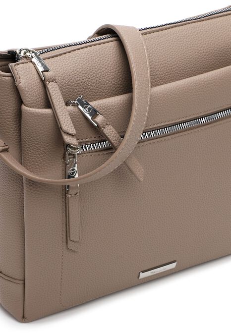 Skuldertaske, taupe, hi-res