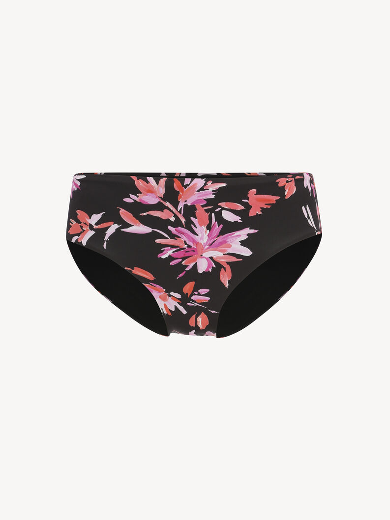 Bikiny – kalhotky - černá, Pink Flower AOP, hi-res