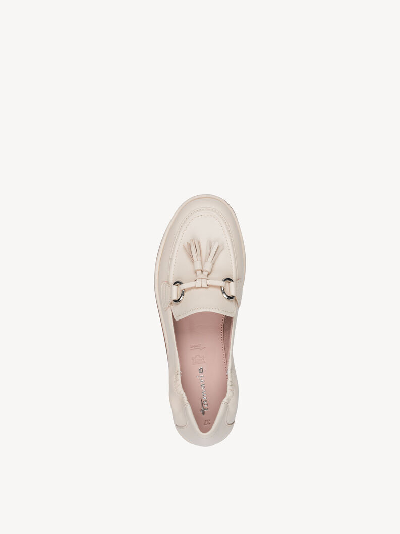 Lederslipper - beige, IVORY, hi-res