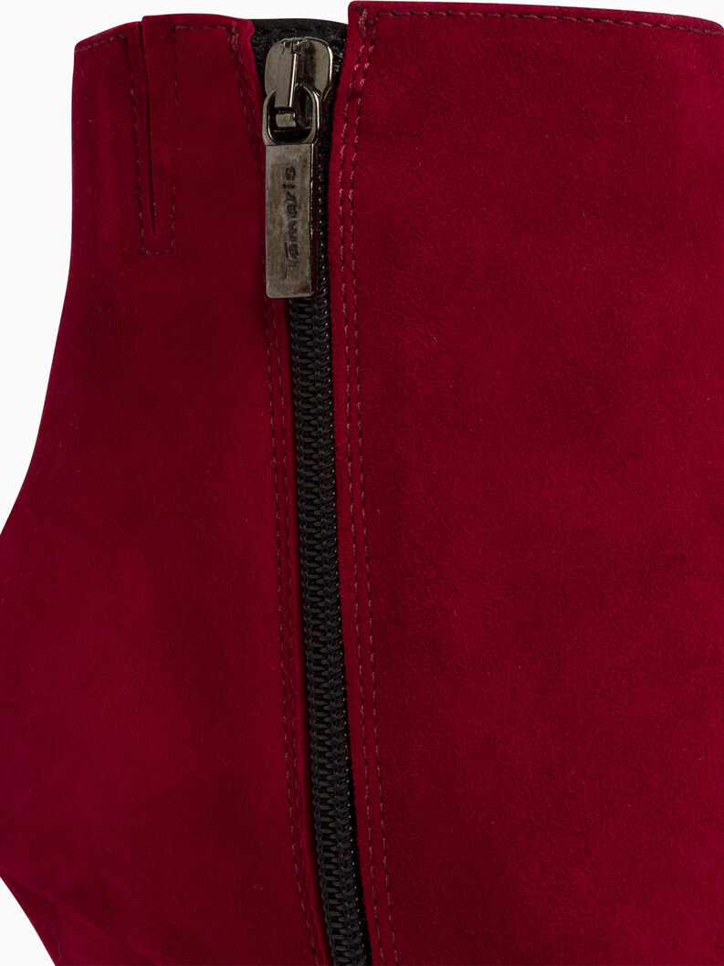 Lederstiefelette - rot, RED, hi-res