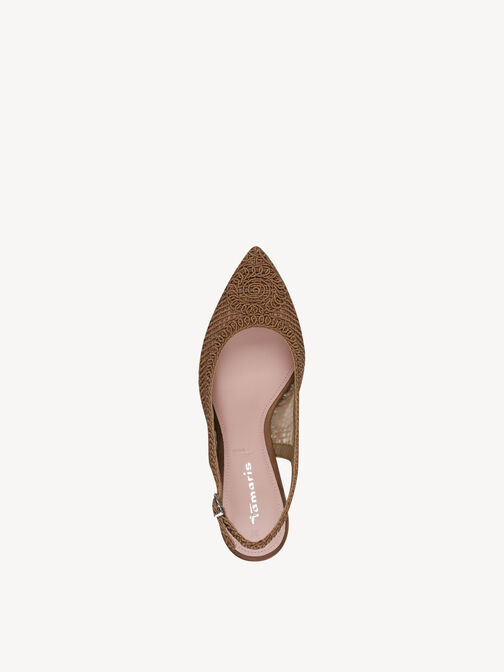 Slingpumps, BROWN, hi-res