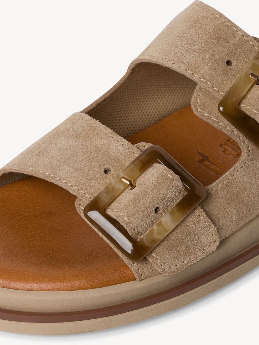 Leren Slipper - beige, TAUPE, hi-res