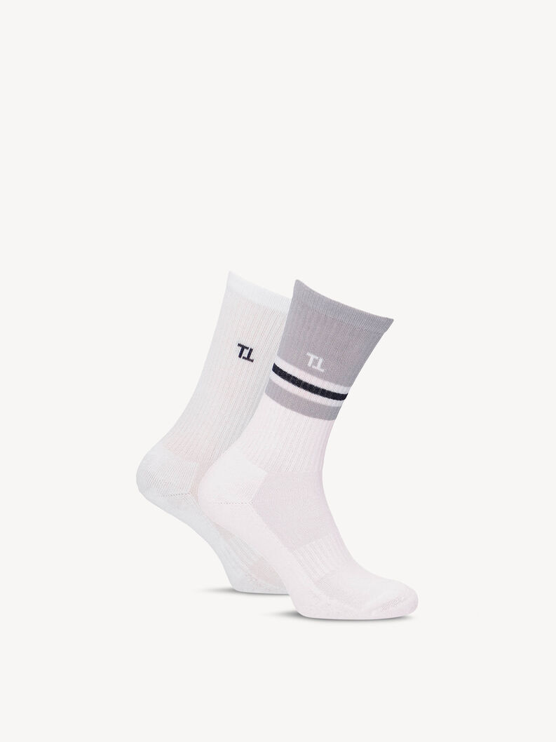 Socks 2-pack - multicolor, White/Grey, hi-res