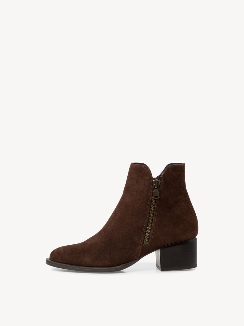 Leather Bootie - brown, CHOCOLATE SUE., hi-res