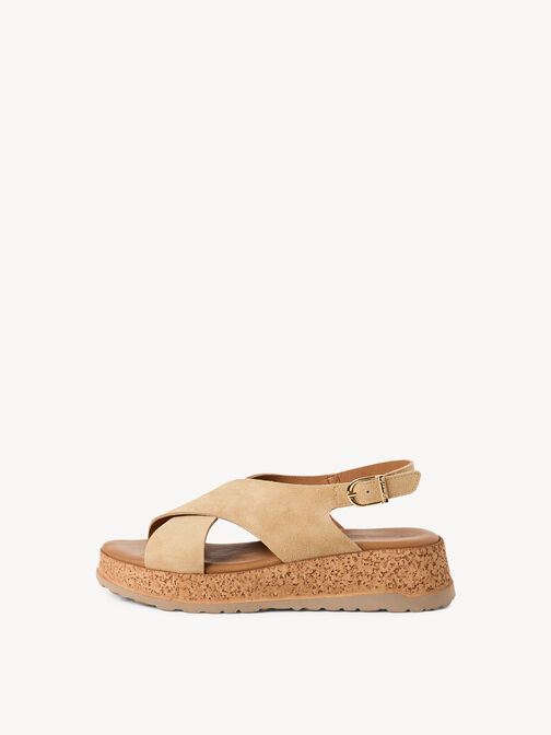 Sandale &agrave; talon, beige, hi-res