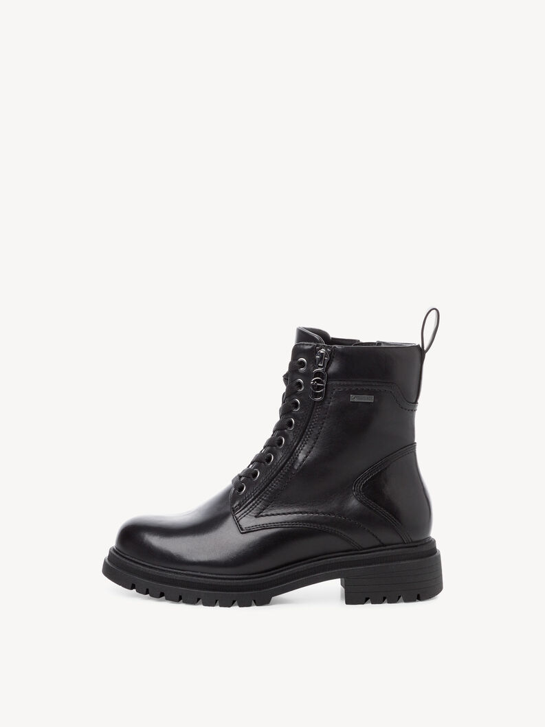 Leather Bootie - black, BLACK, hi-res