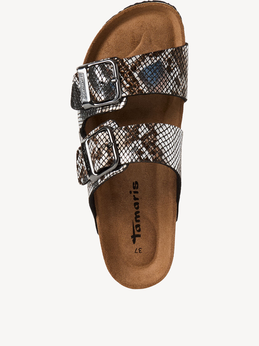 Slipper - zwart, BLACK/SNAKE, hi-res