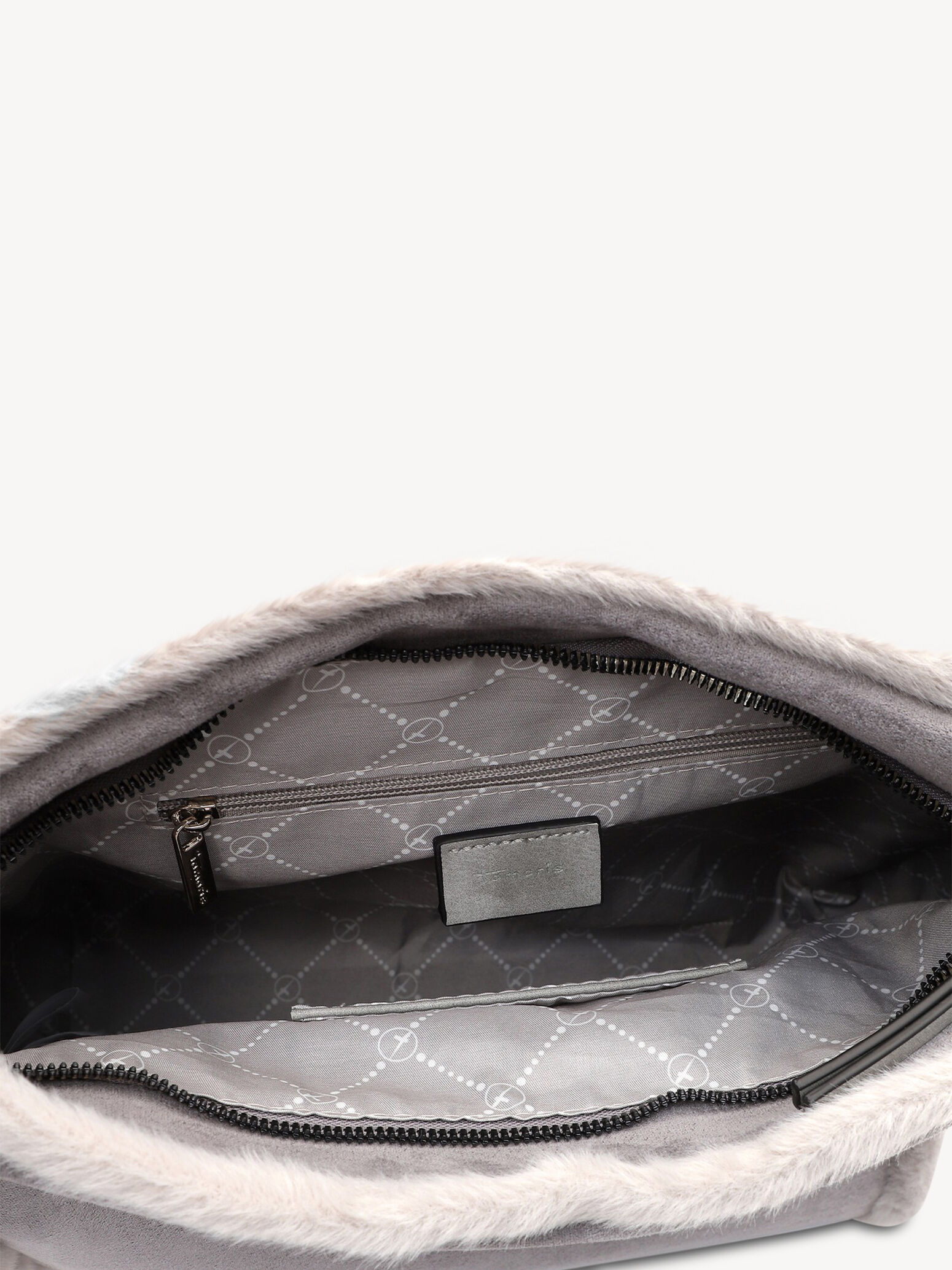 Sac à Main Occasion Gris Argenté Et Noir - Pour Femme - Marque Black - État à Vérifier