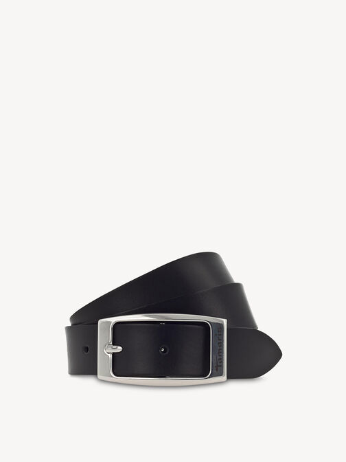 Leather belt, black, hi-res