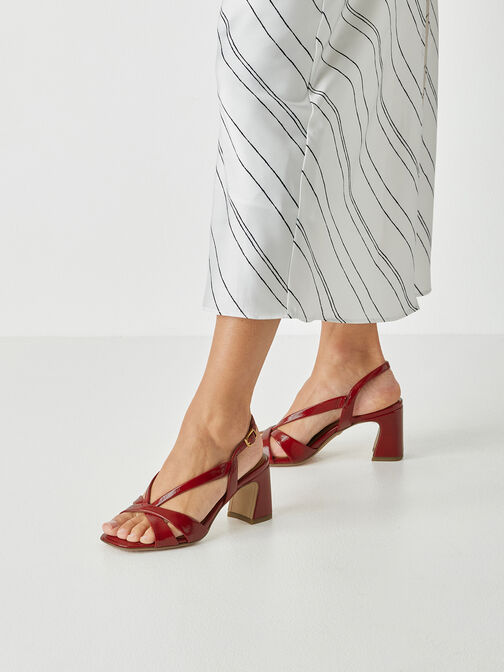 Heeled sandal, CHERRY, hi-res