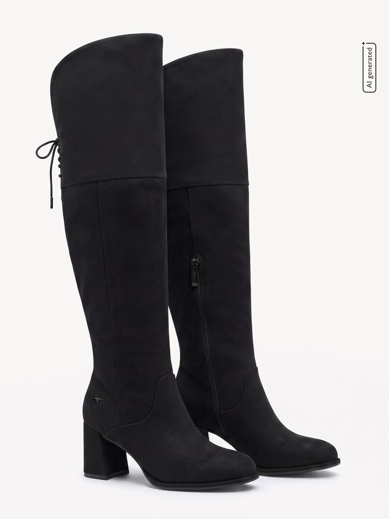 Overknee boots - black, BLACK, hi-res