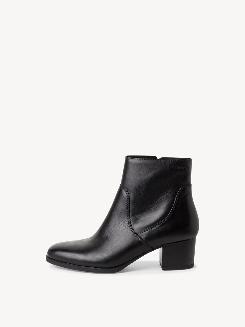 Leather Bootie - black, BLACK LEATHER, hi-res