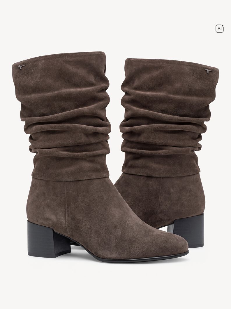 Leather Bootie - brown, CIGAR, hi-res