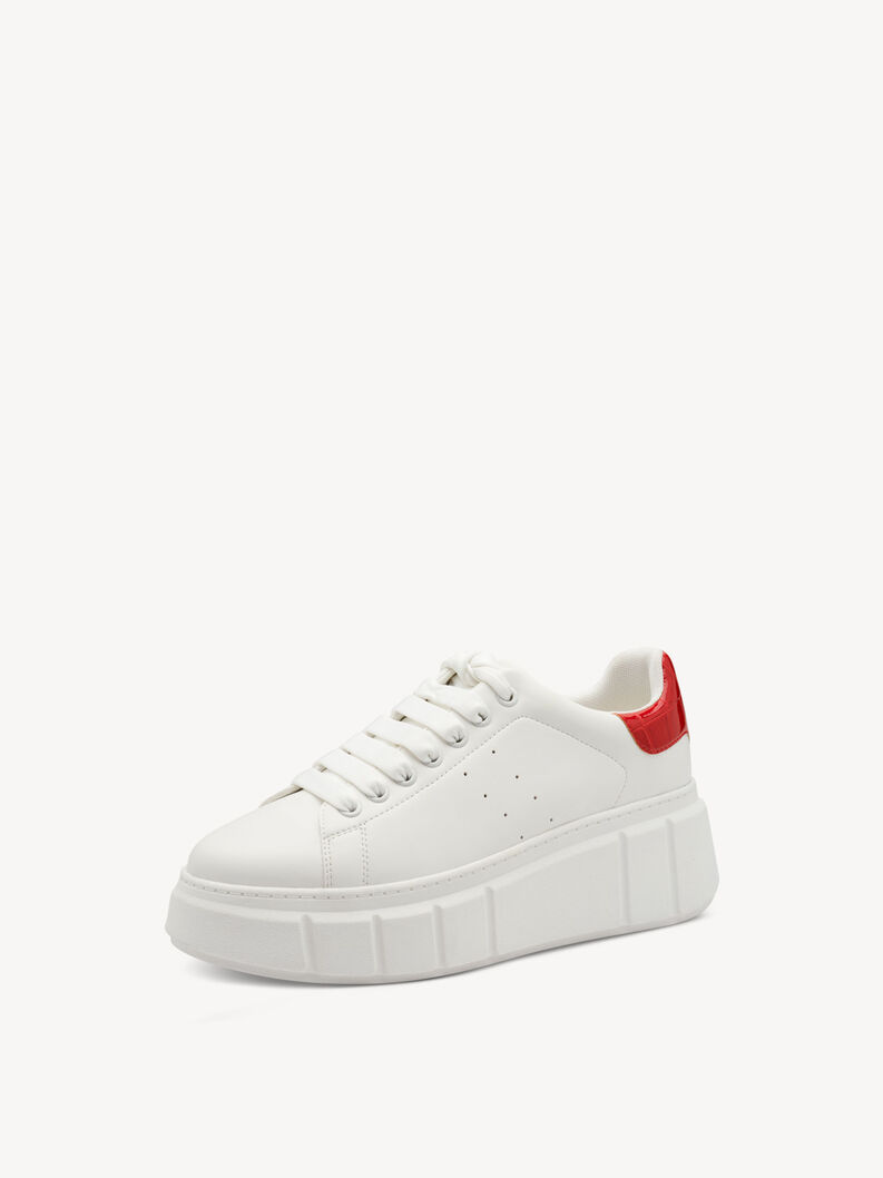 Sneaker - wit, WHITE/RED, hi-res