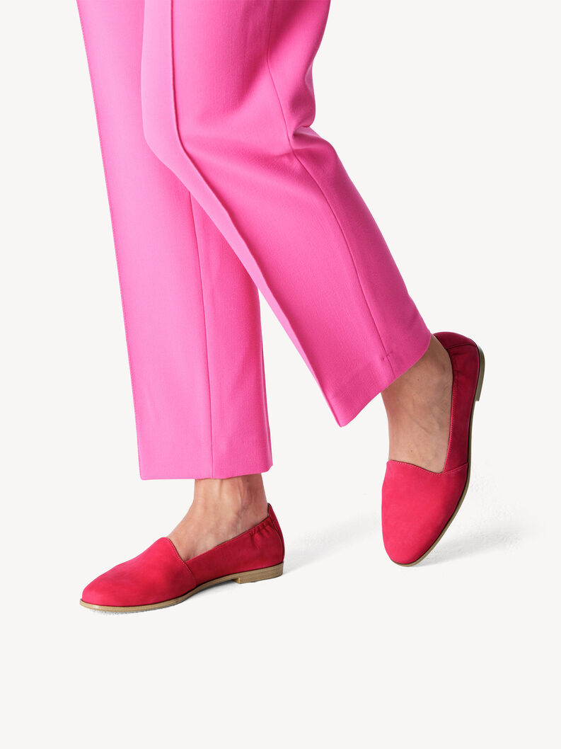 Lederslipper - pink, FUXIA, hi-res
