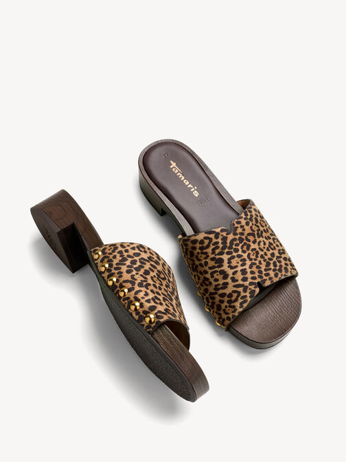 mules, COGNAC LEOPARD, hi-res