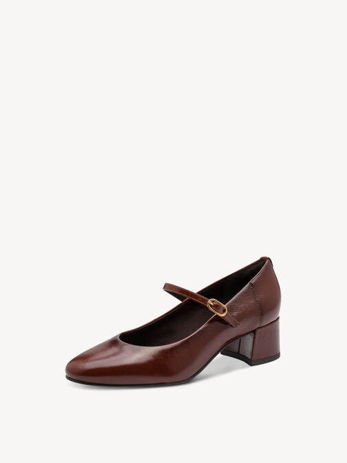 Escarpin, cognac, hi-res