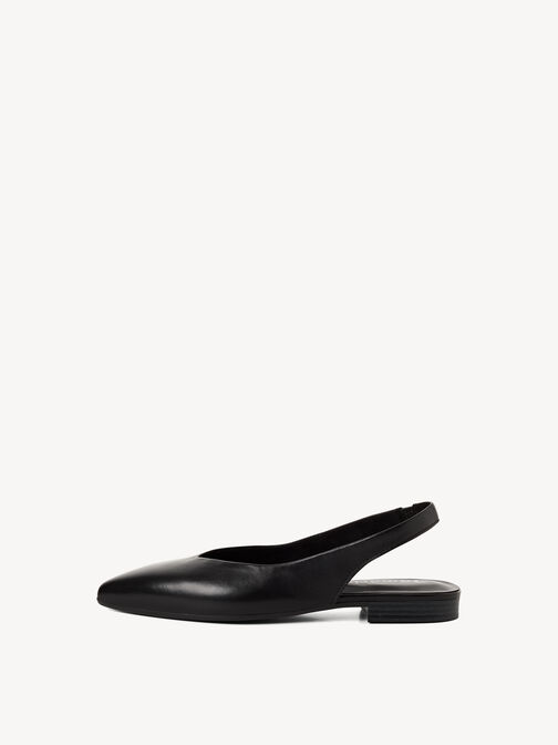 Slingpumps, BLACK LEATHER, hi-res