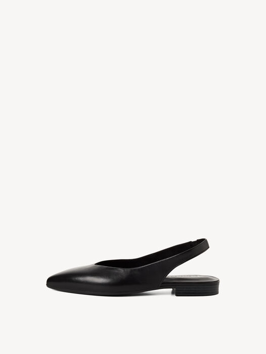 Slingpumps, BLACK LEATHER, hi-res