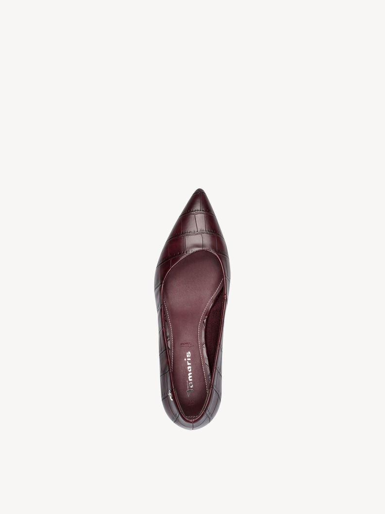 Pumps - red, MERLOT CROCO, hi-res