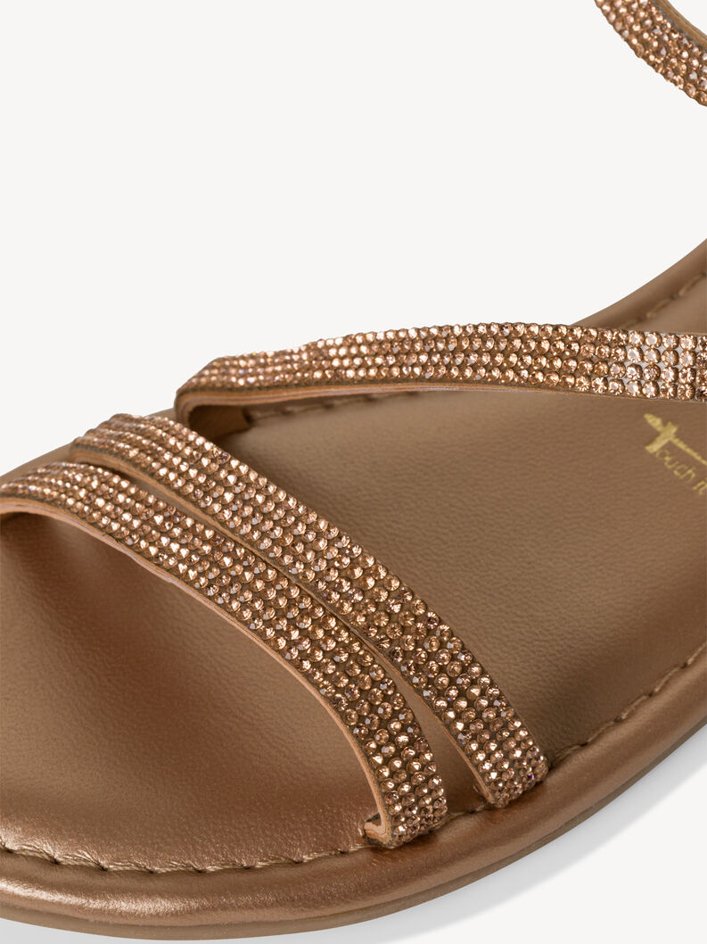 Leather Sandal - metallic, COPPER GLAM, hi-res