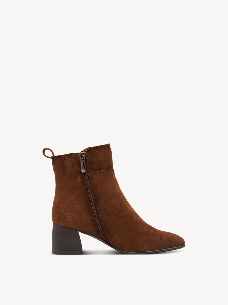 Leather Bootie - brown, MUSCAT, hi-res