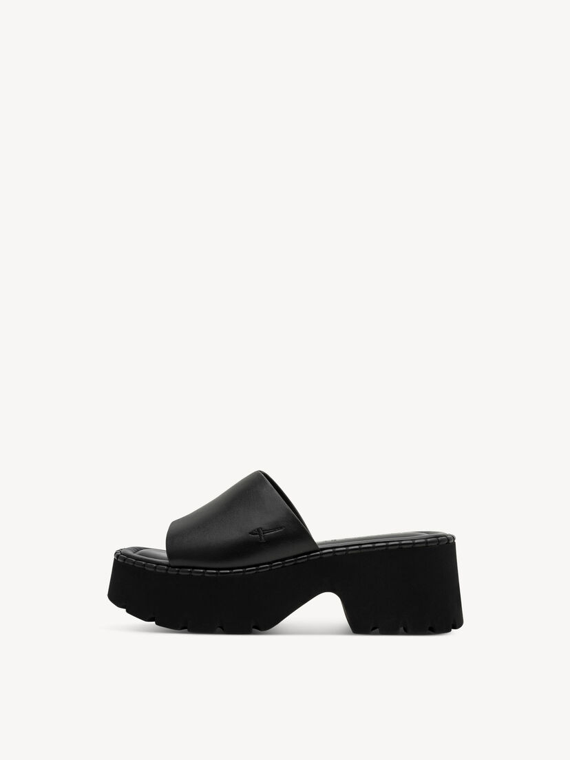 Slipper, BLACK LEATHER, hi-res